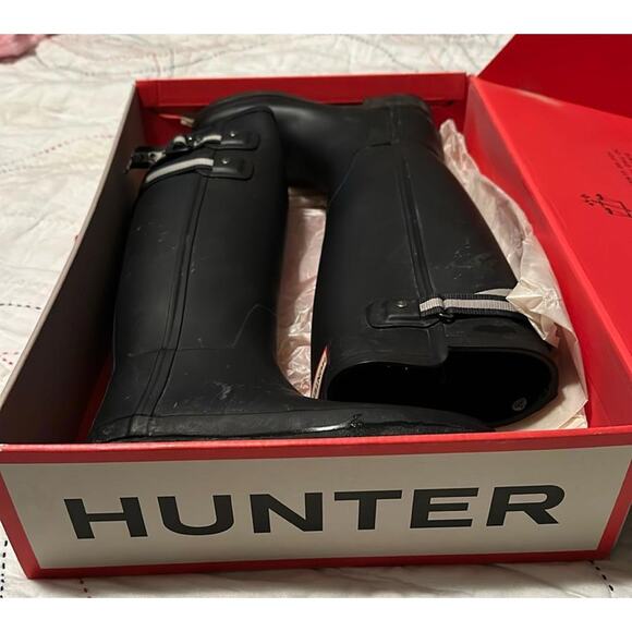 Hunter Women's Backstrap Tall Boots - Black Size 5 - Picture 1 of 4